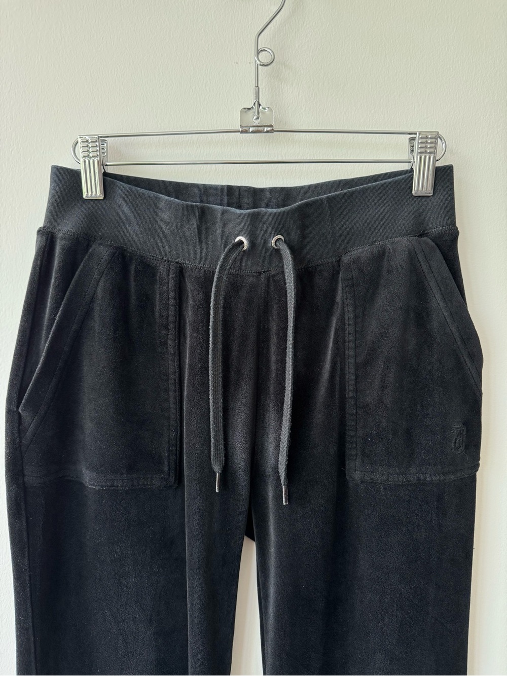 Juicy Couture Black Drawstring Joggers with Front and Back Pockets - size S - Picture 5 of 8